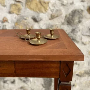 Bougeoir vintage soucoupe en laiton or