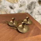 Bougeoir vintage soucoupe en laiton or