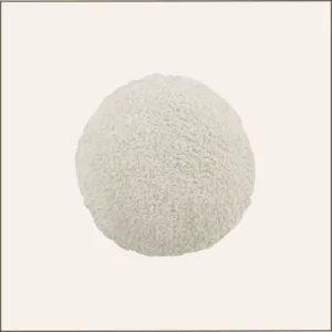 Coussin galette bouclettes écru Diam45cm