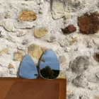 Duo de miroirs décoratifs contour or