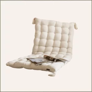 Futon matelassé coloris beige clair