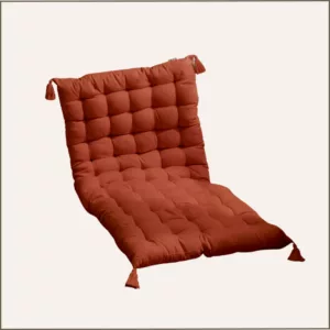 Futon matelassé coloris terracotta
