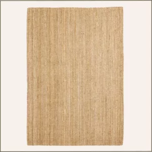 Grand tapis rectangulaire jute