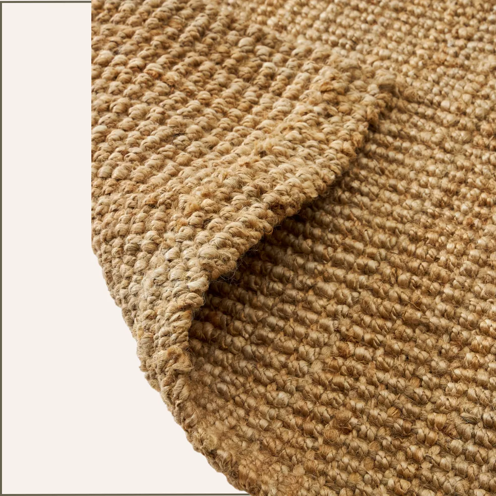 Grand tapis rectangulaire jute