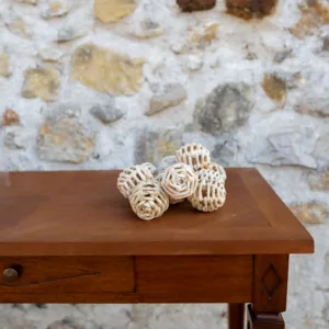 Guirlande lampion en rotin