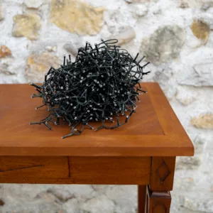 Guirlande lumineuse LED blanc chaud - fil noir