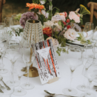 Lampe de table or et verre