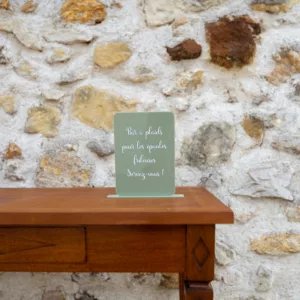 Mini panneau plexi vert sauge