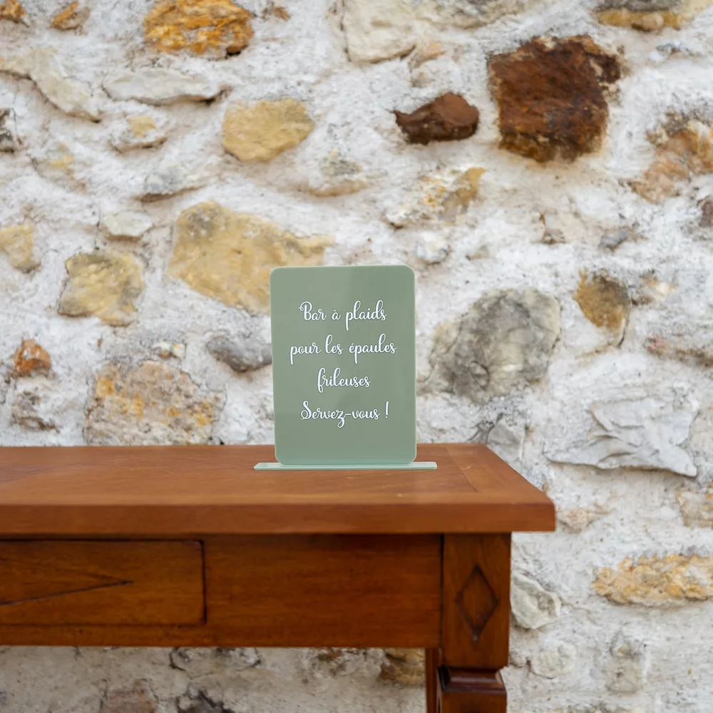 Mini panneau plexi vert sauge Mini panneau plexi vert sauge