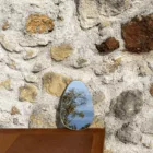 Miroir décoratif contour or