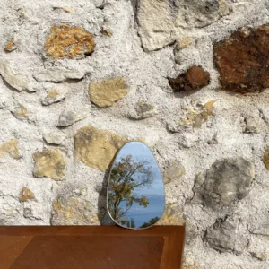 Miroir décoratif contour or