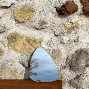 Miroir décoratif contour or