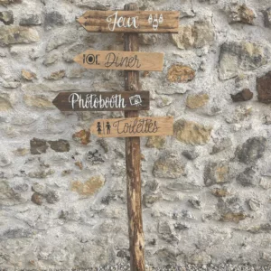 Panneau directionnel rustique multi-directions