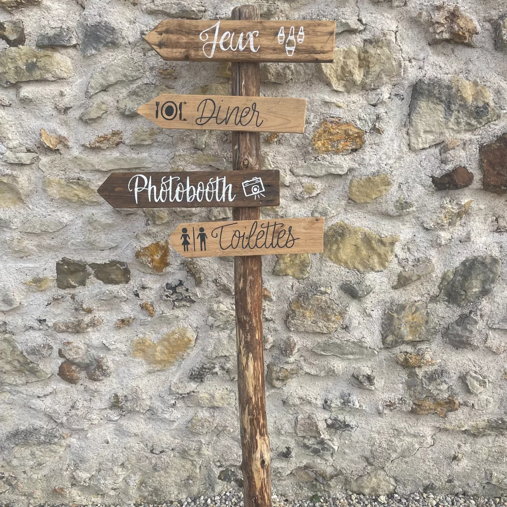 Panneau directionnel rustique multi-directions