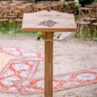 Tapis boho écru, rouge et bleu