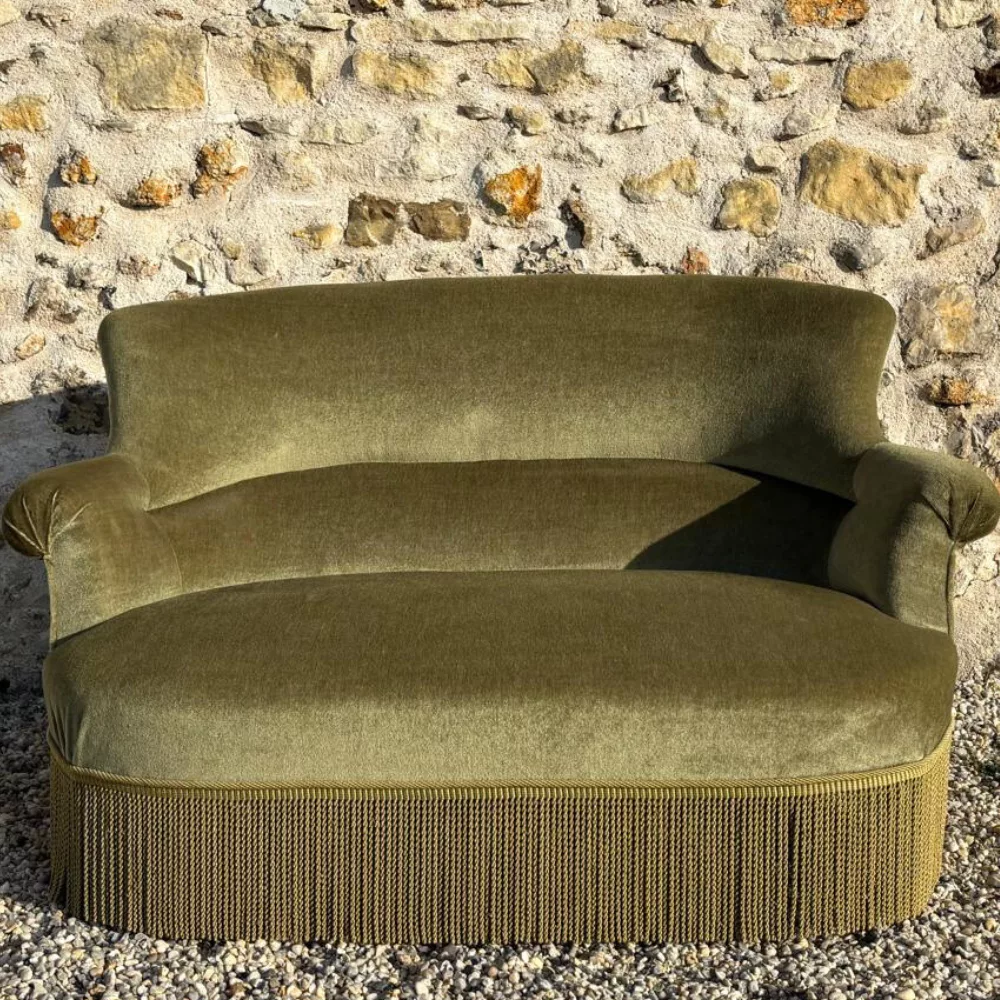 Banquette crapaud vert olive