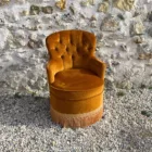 Fauteuil crapaud bronze