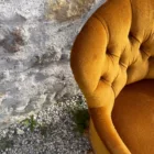 Fauteuil crapaud bronze