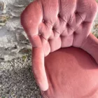 Fauteuil crapaud rose