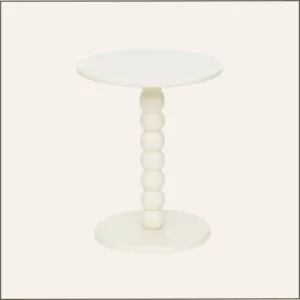 Guéridon en bois blanc