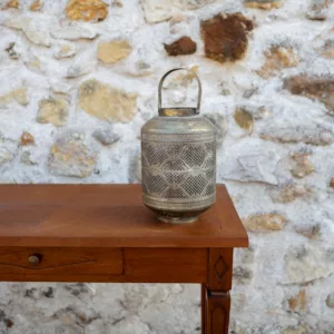 Lanterne en métal bronze