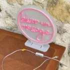 Néon laisser un message rose