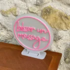 Néon laisser un message rose