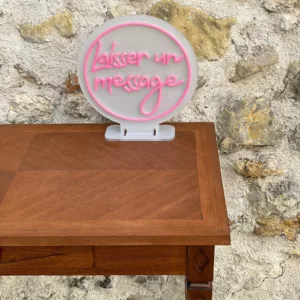 Néon laisser un message rose