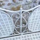 Banc en fer forgé blanc