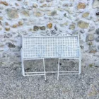Banc en fer forgé blanc