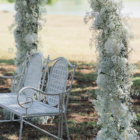 Banc en fer forge blanc