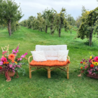 Banquette rotin clair haute