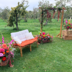 Banquette rotin clair haute