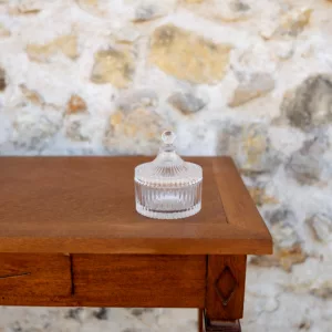 Bonbonnière en verre strié circus