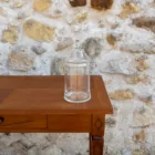 Bonbonnière en verre cylindrique avec couvercle