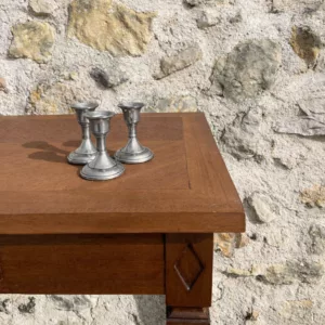 Bougeoir métal argent style vintage