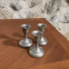 Bougeoir métal argent style vintage