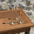 Bougeoirs métal or