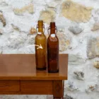 Bouteille vintage ambré avec fermoir