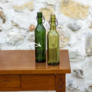 Bouteille vintage verte foncé fermoir
