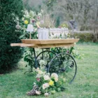 Lampe de table or et verre