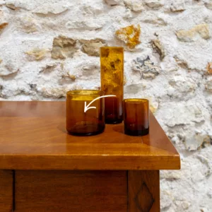 Photophore vintage ambré style verre à whisky