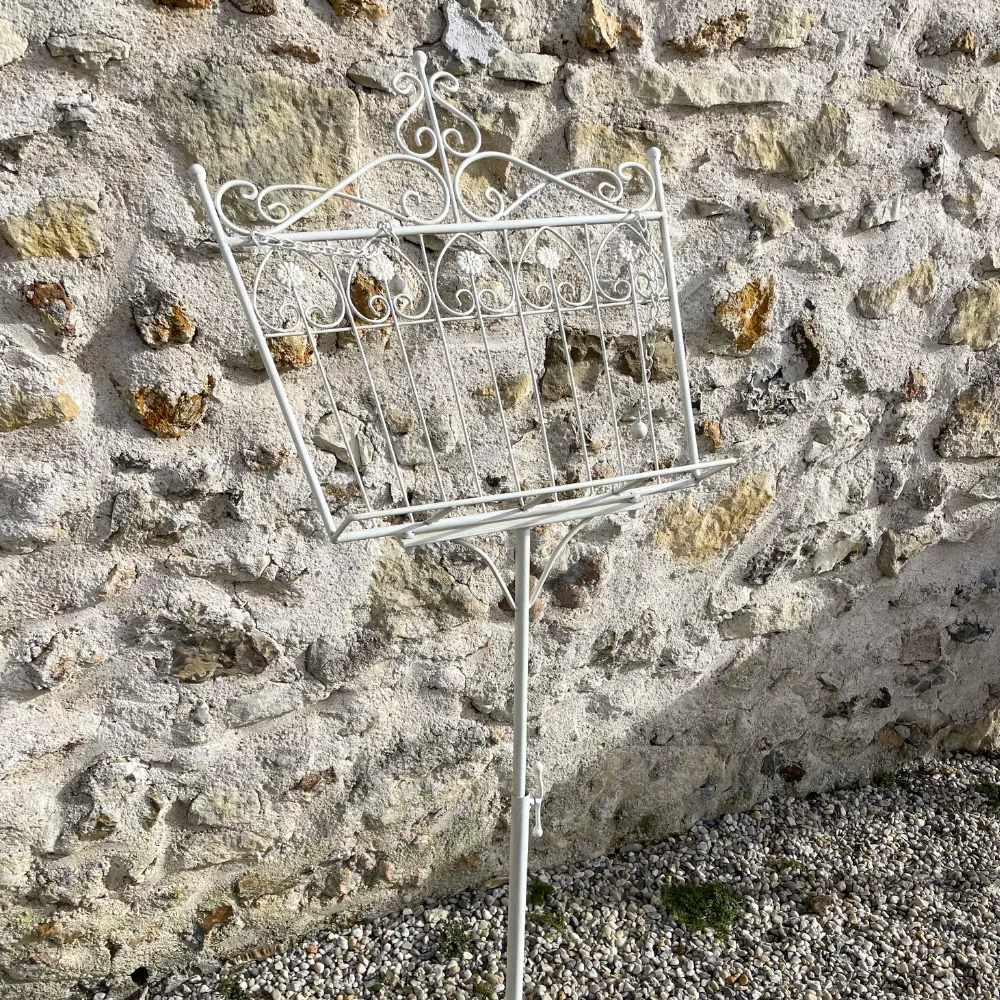 Pupitre fer forgé blanc