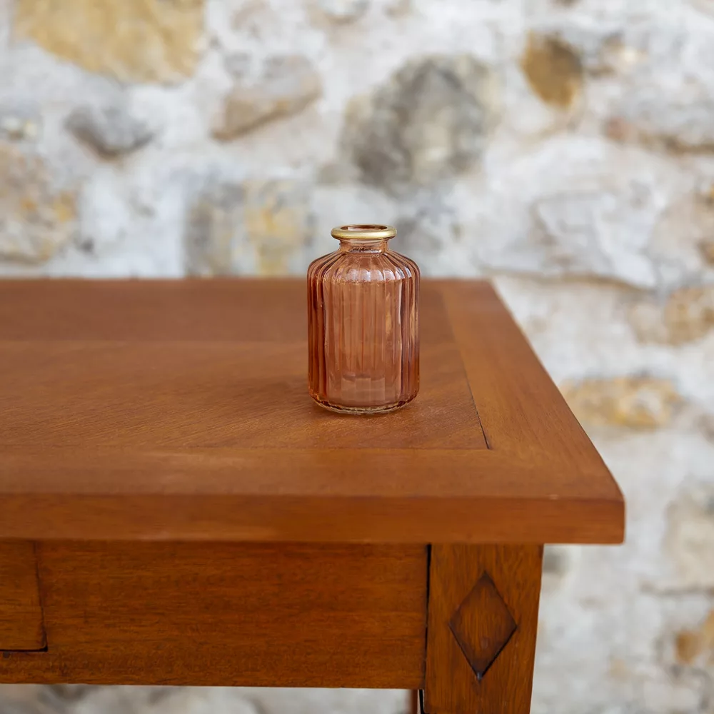 Soliflore cylindrique à col or vieux rose Soliflore cylindrique à col or vieux rose