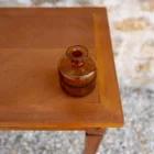 Soliflore cylindrique bas strié ambré