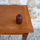 Soliflore cylindrique lignes points ambré