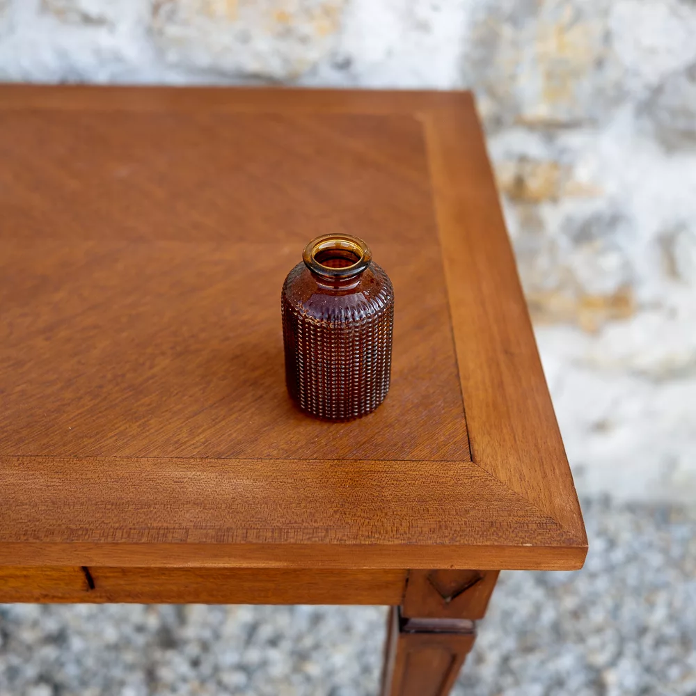 Soliflore cylindrique lignes points ambré