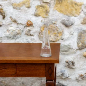 Soliflore en verre transparent conique à points reliefs