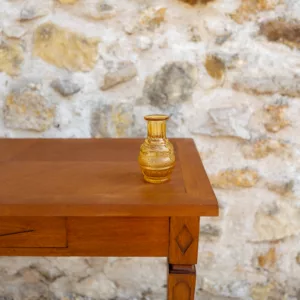 Soliflore en verre transparent jaune