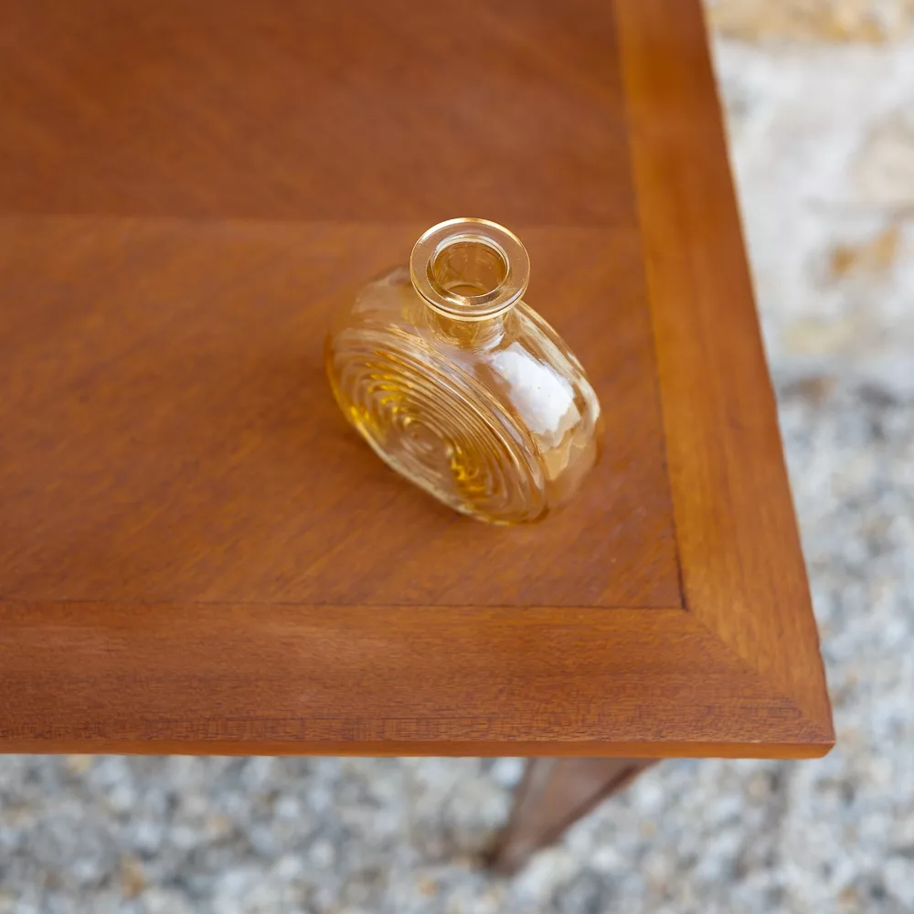 Soliflore rond à spirale jaune doré